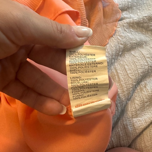 Orange ruffle tiered mini dress - Picture 6 of 6